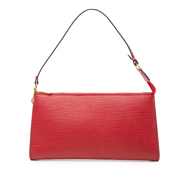 Red Louis Vuitton Epi Pochette Accessoires Shoulder Bag in Red Leather from Designer Revival