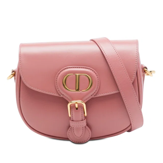 Pink Dior Small Leather Bobby Crossbody in Pink Leather from Designer Revival