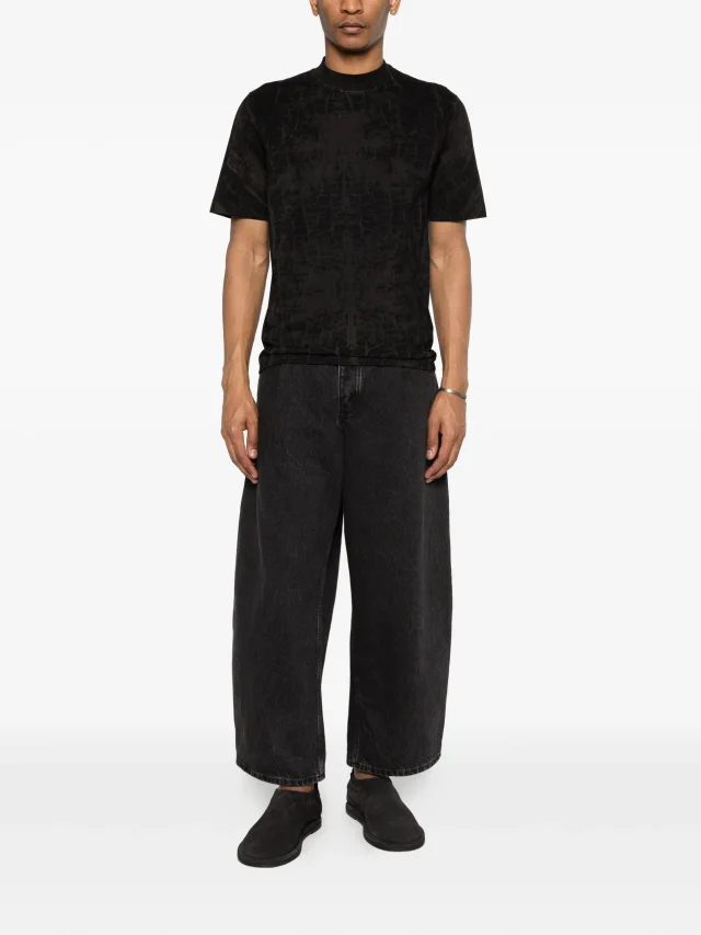 Études Studio cracked cotton T-shirt, photo 2 of 2 from FARFETCH