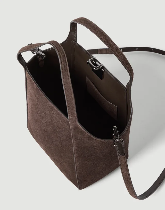 Brunello Cucinelli Sartorial small bucket bag in suede, photo 5 of 5 from SENSER