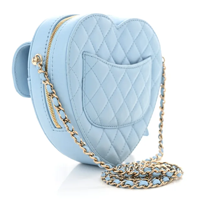 Chanel Quilted CC in Blue Lambskin from FASHIONPHILE, photo 3 of 10
