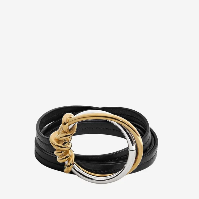 Bottega Veneta Knot Ring Belt — Black Calfskin in Black Calfskin from HEWI