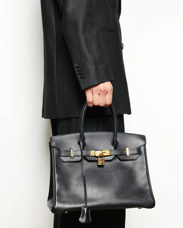 Hermès Birkin 30 Togo Blue Indigo Bag in Blue Togo leather from A Retro Tale, photo 10 of 10