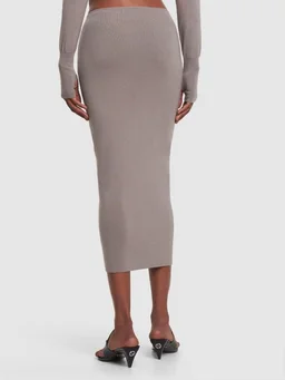 Dion Lee Pencil Skirt with Detail in 79% Wool, 18% Nylon, 3% Elastane, photo 3 of 5 from LUISAVIAROMA