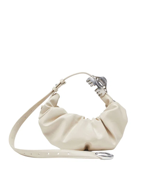 Diesel Grab-D Hobo Bag — White in White Leather from HEWI