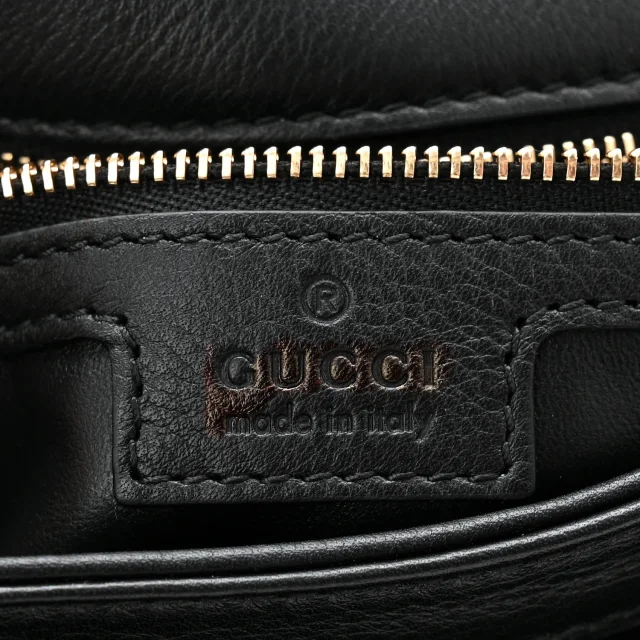 Gucci Roxy Calfskin Web Medium Blondie Top Handle Shoulder Flap Bag Black in Black Calfskin from FASHIONPHILE, photo 6 of 10