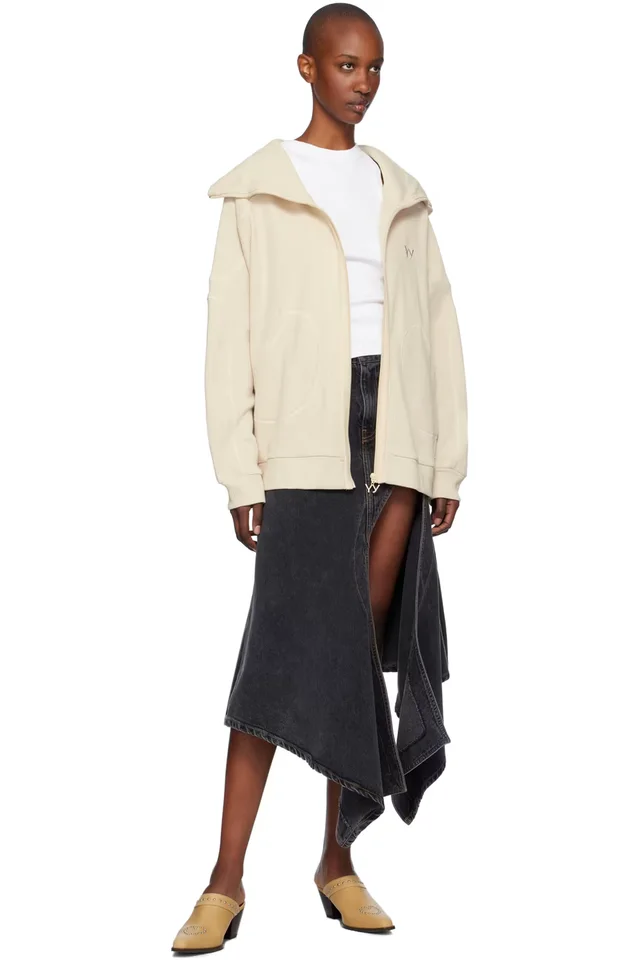 OPEN YY Beige Heart Stud Western Mules, image 1 of 1 from SSENSE