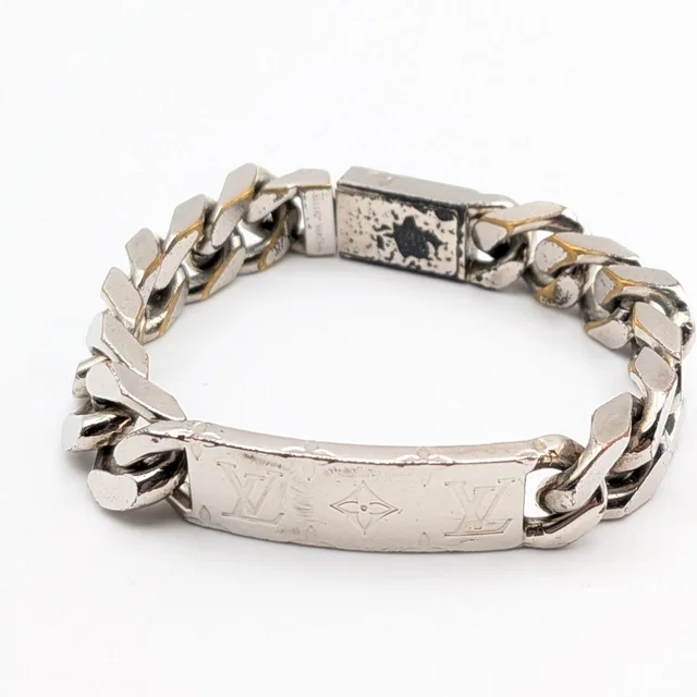 Louis Vuitton Monogram Chain Bracelet Silver in Silver from The Reluxe