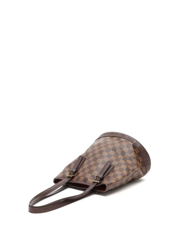 Louis Vuitton Damier Ebene Marais Bucket Bag in Brown Canvas from A Retro Tale, photo 4 of 8