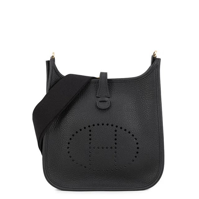 Hermès Evelyne3 Black Taurillon Clemence Size 23 in Black Clemence leather from GALLERY RARE