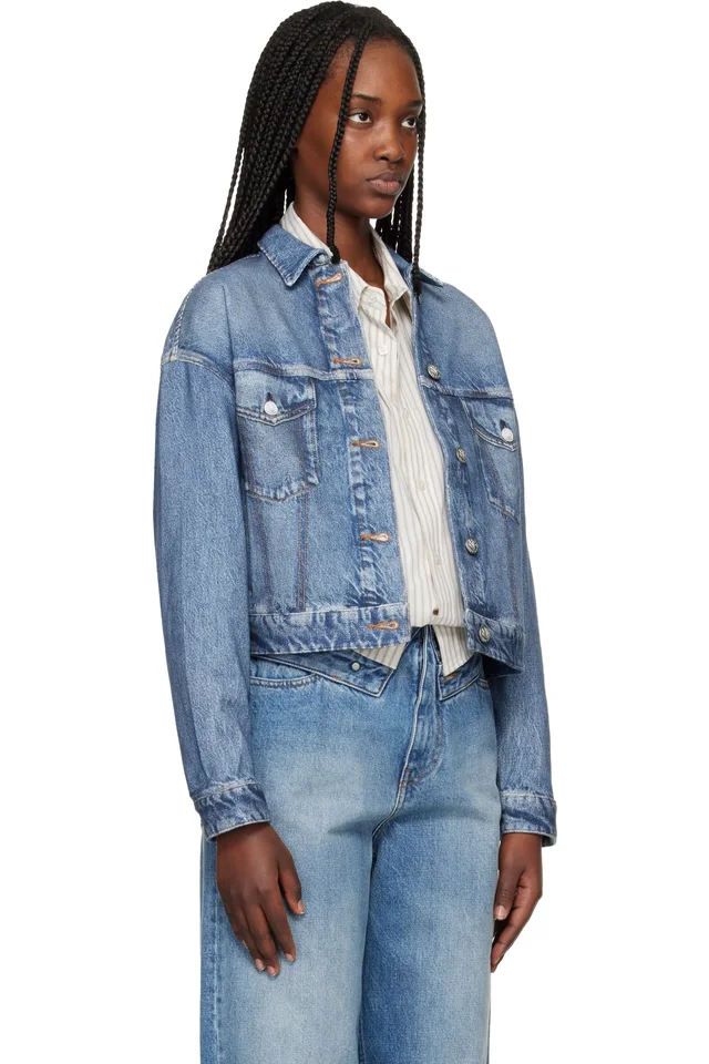 rag & bone Blue Miramar Trucker Jacket, photo 2 of 4 from SSENSE