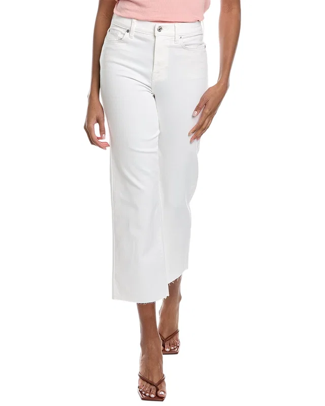 7 For All Mankind Alexa White Cropped Jean, image 1 of 1 from Rue La La