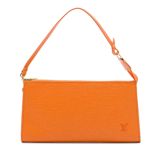 Orange Louis Vuitton Epi Pochette Accessoires Shoulder Bag in Orange Leather from Designer Revival
