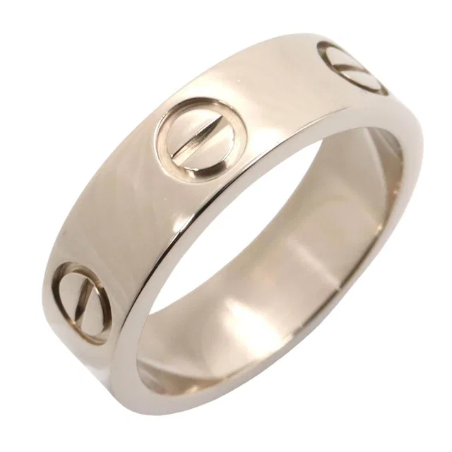 Cartier Love Au750 White Gold Ring Size 9.5 in White from LuxUness