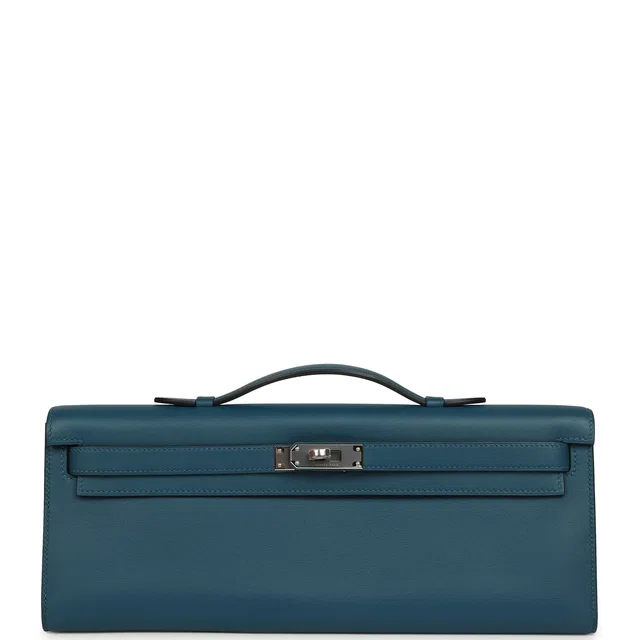 Hermès Kelly Cut Colvert Swift Palladium Hardware in Swift leather from Madison Avenue Couture