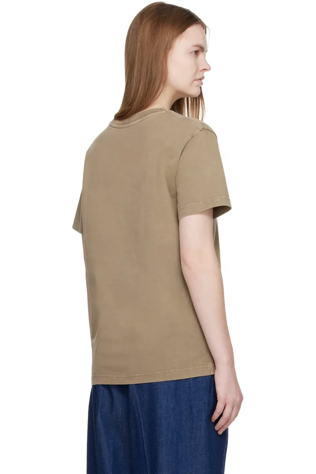 A.P.C. Khaki Standard Grand 'VPC' T-shirt, photo 3 of 4 from SSENSE