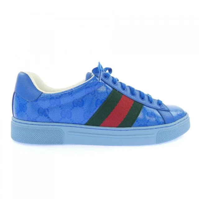 Gucci Ace Sneakers Blue in Blue from The Reluxe