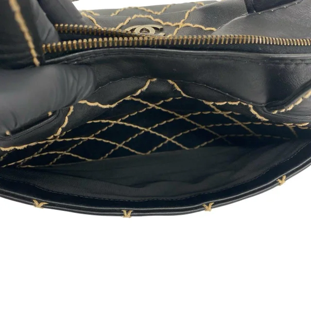 Chanel Wild Stitch Lambskin Handbag in Black Lambskin from LuxUness, photo 10 of 10