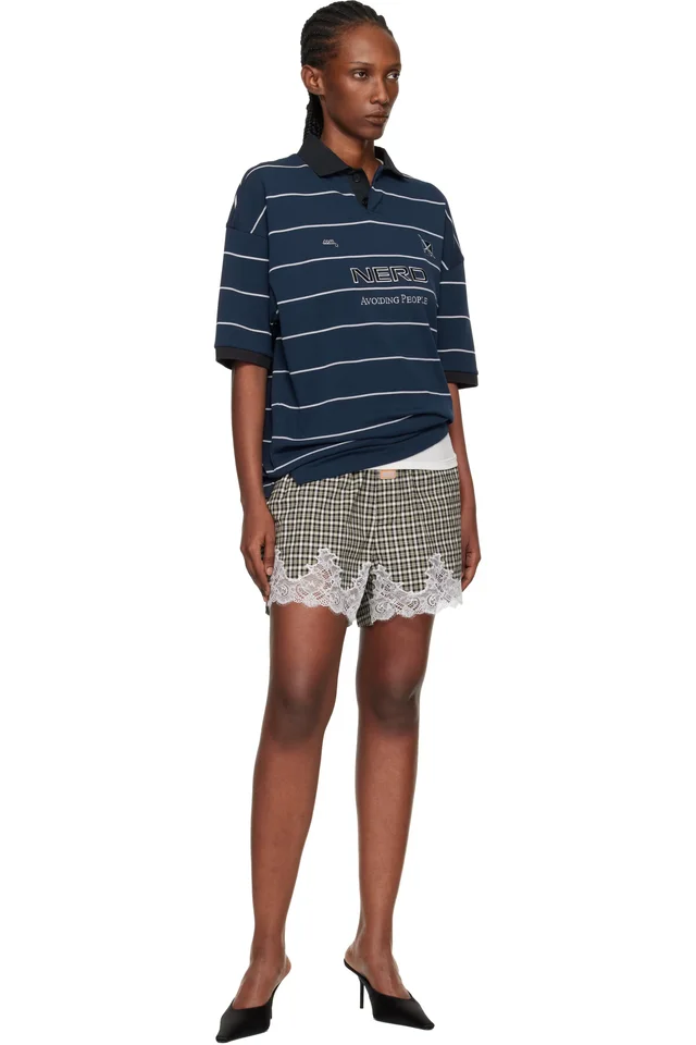 Martine Rose Black & Khaki French Knickers Shorts, photo 4 of 4 from SSENSE