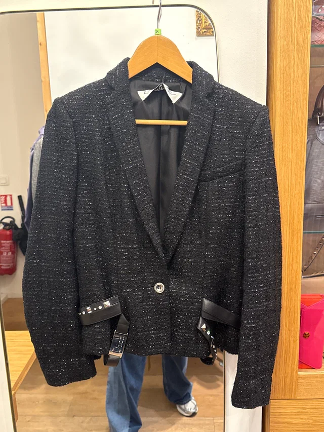 Dior Black lurex tweed jacket in Black Tweed from Luxury Promise