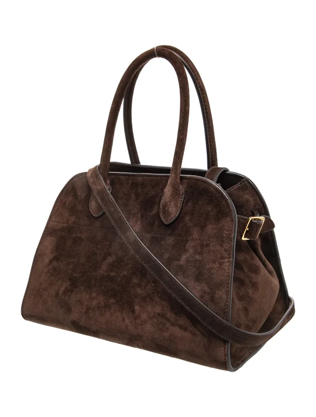 The Row Margaux handbags in brown|red Suede from The RealReal, photo 2 of 5