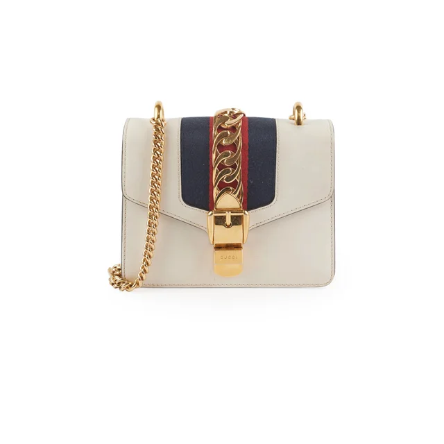 Gucci Mini Sylvie Bag Cream in White Leather from The Purse Affair