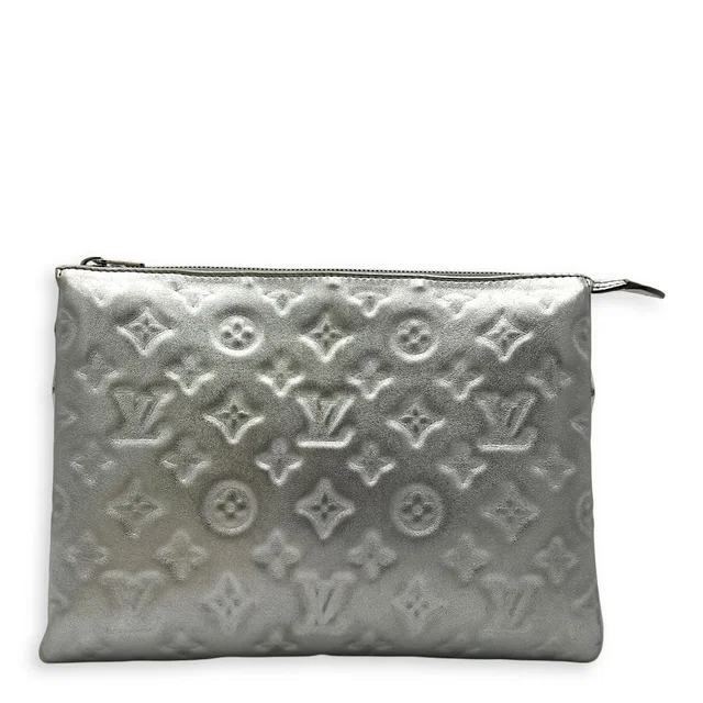 Louis Vuitton Coussin PM Silver Shoulder Bag in Silver Lambskin from Luxury Promise
