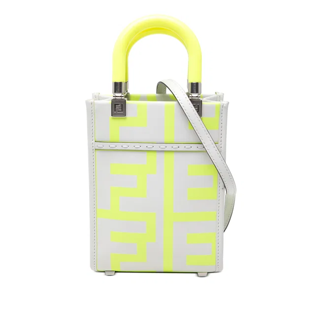 Yellow Fendi Marc Jacobs Mini Leather Sunshine Shopper Tote Satchel in Yellow Leather from Designer Revival