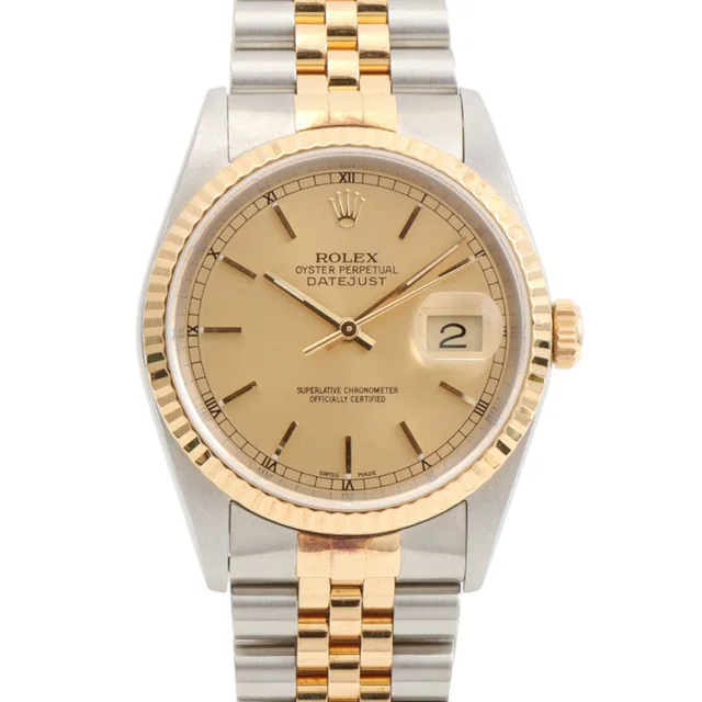 Rolex Circa 2002 Datejust 36mm 16233 Automatic Champagne from VINTAGE QOO TOKYO
