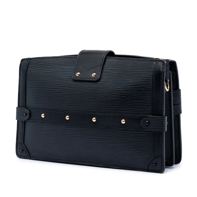 Black Louis Vuitton Epi Trunk Clutch Crossbody Bag in Black Leather from Designer Revival, photo 2 of 2
