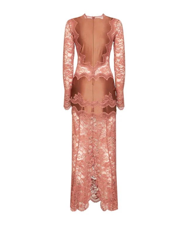 Paco Rabanne Rabanne Lace Panel Long Dress, photo 2 of 3 from SENSER