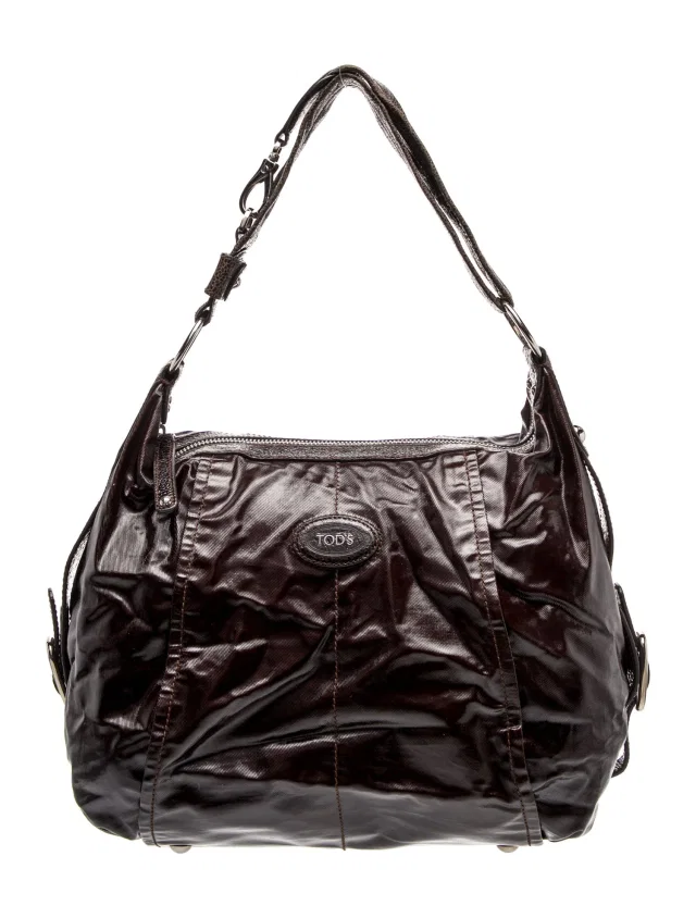 Tod's Leather Shoulder Bag in brown|red Leather from The RealReal