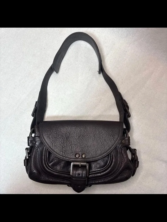 Mulberry Deep Brown Textured Leather Shoulder Bag in black Leather from Poshmark
