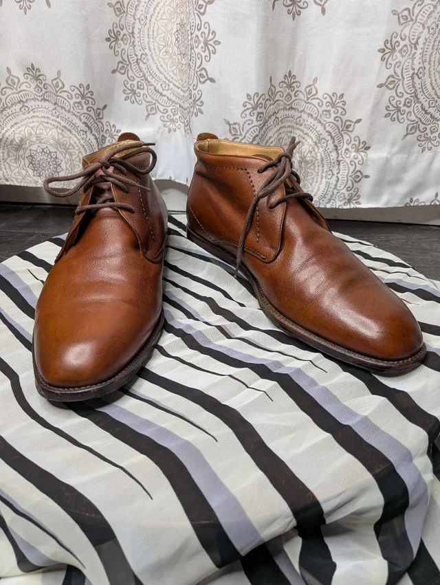 Bally Damor 3-Eyelet Caramel Brown Men's Italian Leather Chukka Boot Size 10d in brown|red Leather from Poshmark