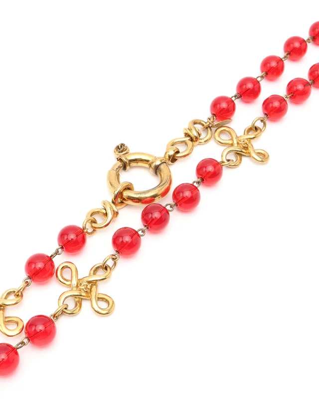 Chanel Coco Mark Beaded Long Necklace from A Retro Tale, photo 4 of 4