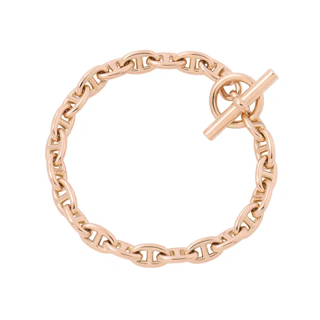 Hermès Chaine d'Ancre 23koma Bracelet Size TPM 18K Pink Gold in Pink from GALLERY RARE