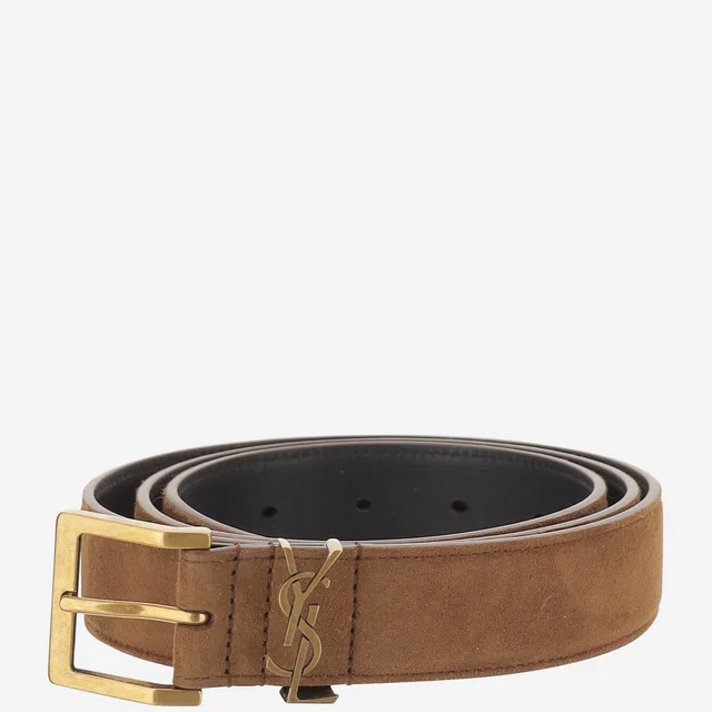 Saint Laurent Belt — Brown Suede in Brown Suede from HEWI