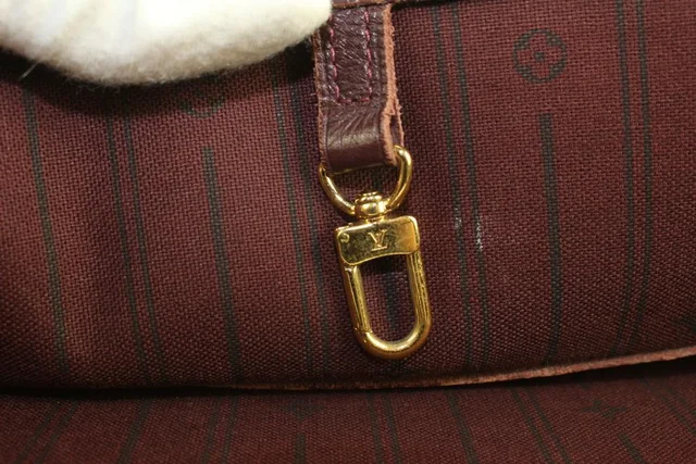 Louis Vuitton Burgundy Monogram Mini Lin Idylle Neverfull MM Tote in Burgundy Canvas from Bagriculture