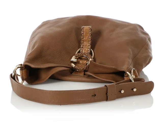 Gucci Medium Brown Leather G Wave Shoulder Bag in Brown Leather from Ann's Fabulous Finds, photo 7 of 9