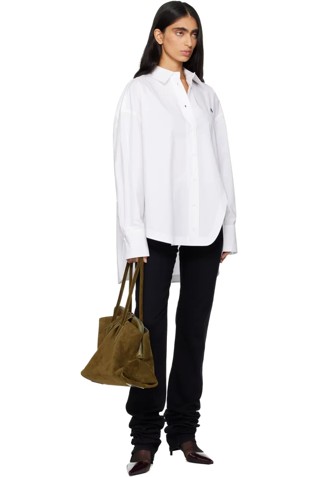 The Attico White Diana Shirt, photo 4 of 4 from SSENSE