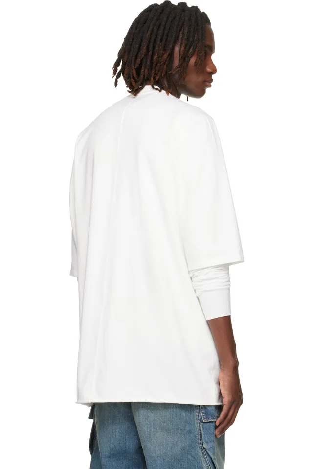 Rick Owens DRKSHDW Off-White Temple Jumbo S/S T-shirt, photo 3 of 5 from SSENSE