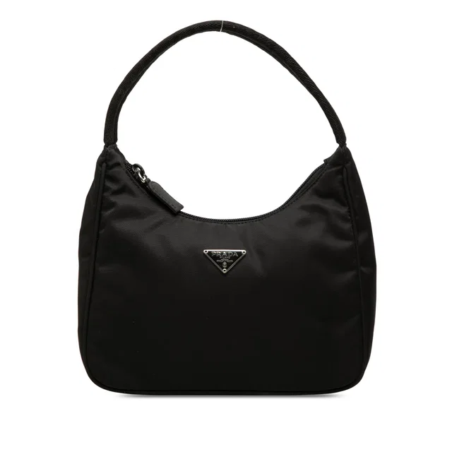 Black Prada Mini Tessuto Sport Shoulder Bag in Black Nylon from Designer Revival