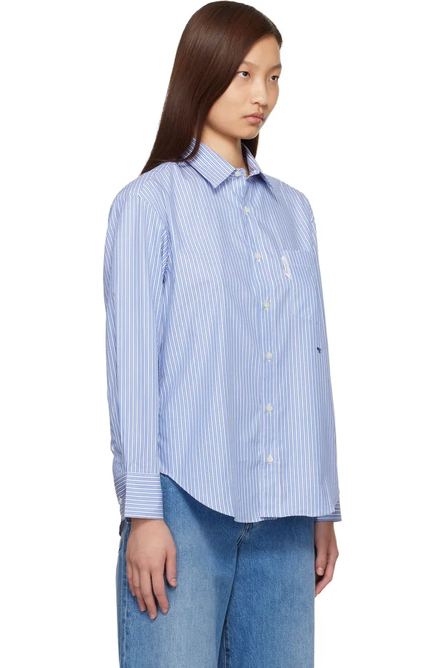HommeGirls Blue Oxford Shirt, photo 2 of 4 from SSENSE