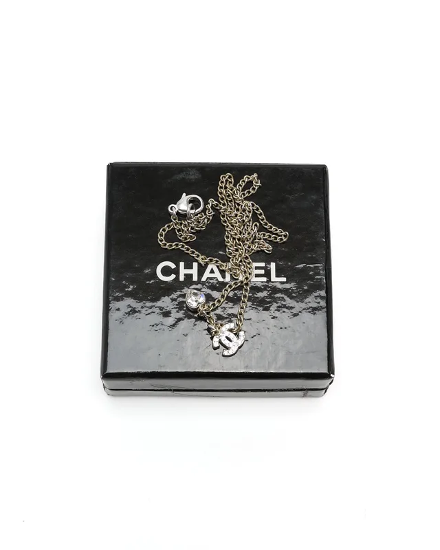 Chanel Coco Mark Heart Rhinestone Necklace from A Retro Tale, photo 2 of 6