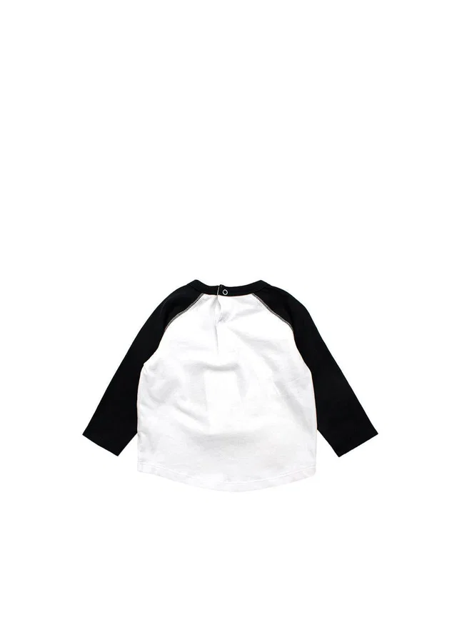 Stella McCartney Kids 6M Black & White Graphic Leopard Long Sleeved Top in Black from HEWI