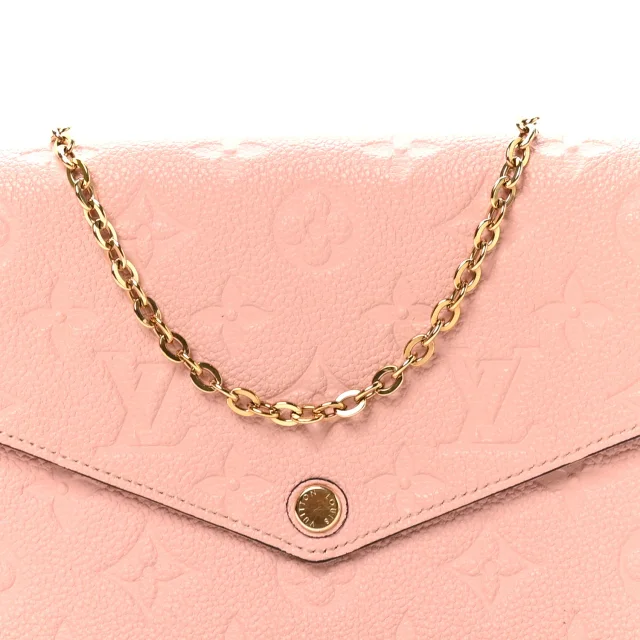 Louis Vuitton Empreinte Pochette Felicie Chain Wallet Rose Poudre in Pink Calfskin from FASHIONPHILE, photo 8 of 12