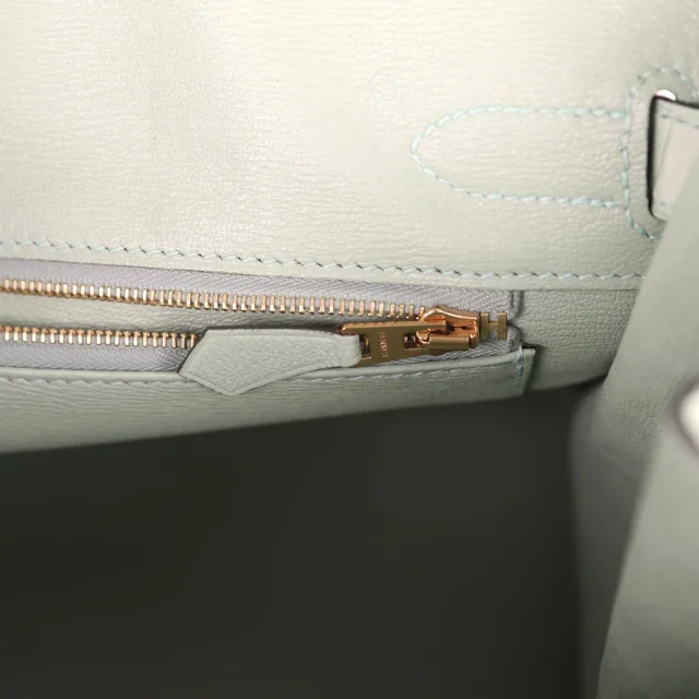 Hermès Birkin 30 Vert D'Eau Matte Alligator Gold Hardware in Green Exotic from Madison Avenue Couture, photo 9 of 9