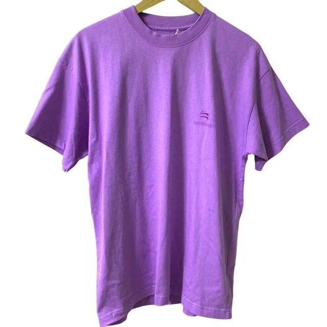 Balenciaga Embroidered Logo Cotton T Shirt from LuxUness