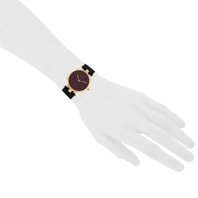 Must Vendôme large-sized watch in vermeil Ref: Cartier - 17 Circa 1990 in Leather from Collector Square, photo 3 of 3