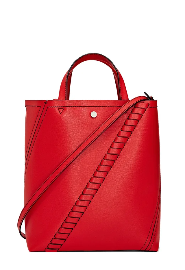 Proenza Schouler PS Hex Tote Grained, Cardinal Red from Cultstatus, photo 1 of 1